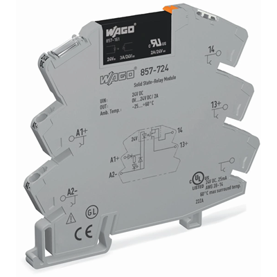 Embase JUMPFLEX avec relais statique 24VDC/24VDC/2A