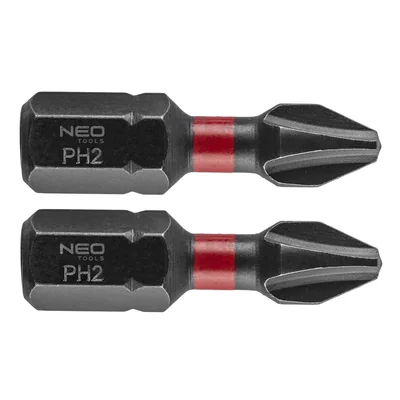 Embouts à percussion PH2 x 25 mm, 2 pièces.