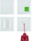 Emergency call paging system with frame S.1 white gloss