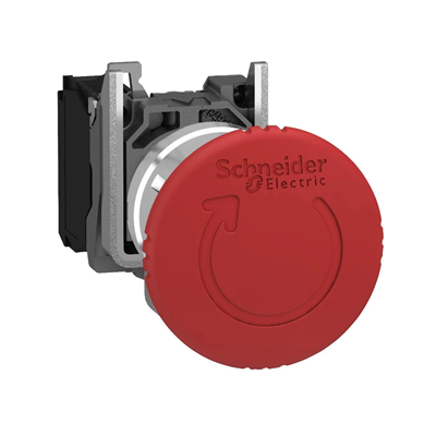 Emergency STOP Ø40 red without illumination metal rotation