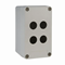 Empty control box 4 holes 2 columns Ø30.5 gray 85x146mm plastic