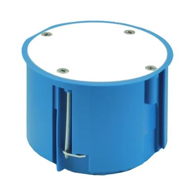 Empty wall box with cover PV70 fi70mm blue