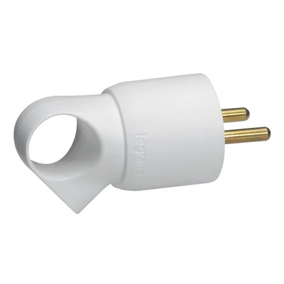 Enchufe 2P+Z blanco con asa