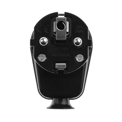 Enchufe angular desmontable 2p+Z 16A 250V WT-16 negro