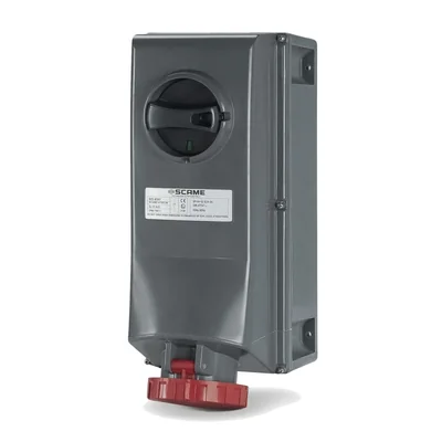 Enchufe de superficie con interruptor 63A, 3P+E+N IID