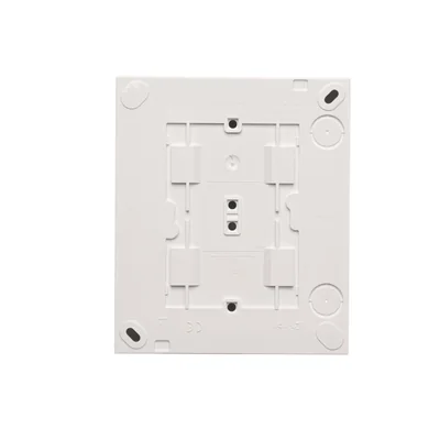 Enchufe de superficie Simon Aquaclick WA-CGSZ4Zx-xx-11Ax, Schuko, de 4 módulos, tapa transparente, con obturadores, IP44, 16A, 250V~, bornes de tornillo; blanco