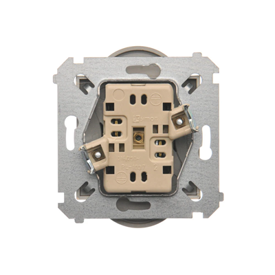 Enchufe doble para marcos natural 230V, dorado metalizado