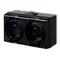 Enchufe doble SENIOR con toma de tierra 2x(2P+Z) (tapa ahumada) negro