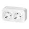 Enchufe doble ToDo 2x2P+Z, 16A/230VAC, IP20, Schuko, blanco, 10 unidades