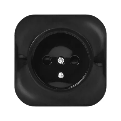Enchufe individual n/t ToDo 2P+Z IP20, 16A, 230V CA, negro