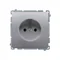 Enchufe (módulo), 230V, acero inoxidable metálico