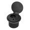 Enchufe para mueble empotrado en tablero con cargador inductivo, cargador USB, 1G/U, negro
