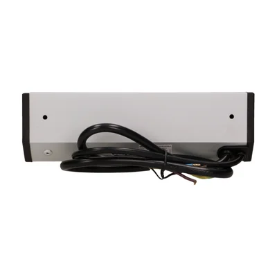 Enchufe para muebles 2x2P+Z con interruptor, negro y plata