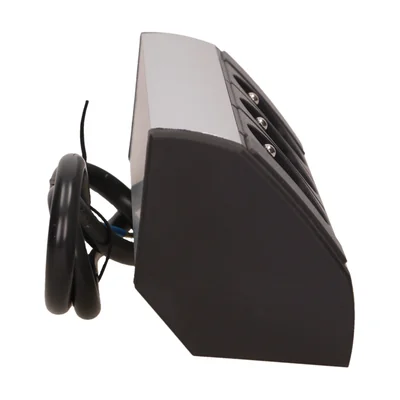 Enchufe para muebles 3x2P+Z, negro y plata