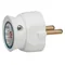 Enchufe plano 2P blanco