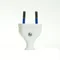 Enchufe plano extraíble 2,5A/250V aislamiento clase II. BLANCO