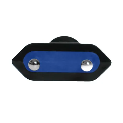 Enchufe plano extraíble 2,5A/250V aislamiento clase II. NEGRO