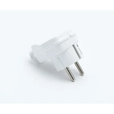 Enchufe plástico angular monofásico 2P+Z 10/16A IP20, blanco "Uni-Schuko"
