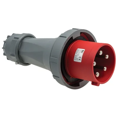 Enchufe portátil, 125A/5P, 400V, rojo, IP67