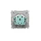 Enchufe Schuko Simon Basic WMBW-53111x-4011 para IP44 con obturadores (módulo) 16A, 250V~, terminales de tornillo; plata mate. Tapa transparente.
