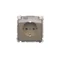 Enchufe Schuko Simon Basic WMBW-53111x-9011 para IP44 con obturadores (módulo) 16A, 250V~, terminales de tornillo; tapa transparente; beige