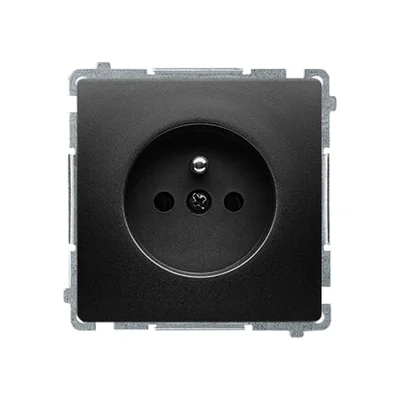Enchufe Simon Basic WMUW-00110x-Y021 con toma de tierra (módulo) 16A, 250V~, terminales de tornillo; negro