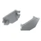 End cap for NZA LED profile, gray