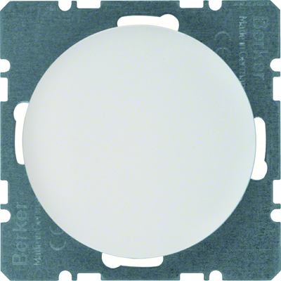End cap with faceplate Berker R.1/R.3 white, glossy