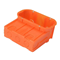 End installation box with a pocket, double deep, fi60, orange