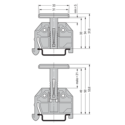 End marker base 25 pcs.