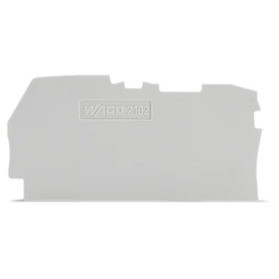 End/inner wall, 0.8 mm thick, gray 2102-1291