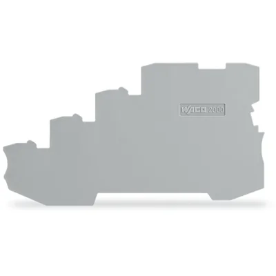 End/inner wall 1 mm thick for 4-wire connectors, gray 2000-5491