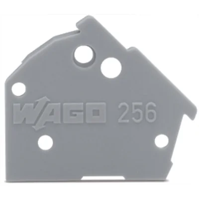 Endwand zur Einrastmontage, 1 mm dick, grau 256-100