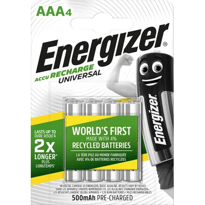 ENERGIZER Universalbatterie AAA HR 3/4 Stück, 500 mAh