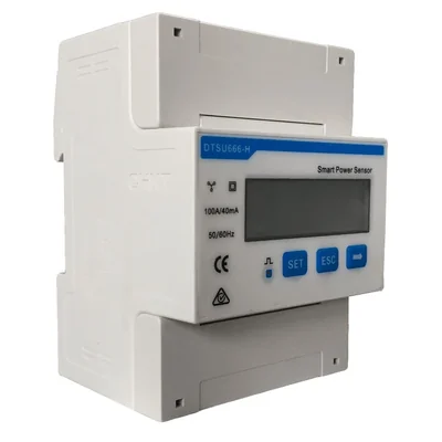 Energy meter 3-phase 3p4w LCD display measurement through transformers up to 250A RS485 communication mounting on TH rail