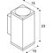 ENOLA SQUARE UP/DOWN M Lampada da parete per esterno 20W 1900LM 3000K/4000K IP65 nero