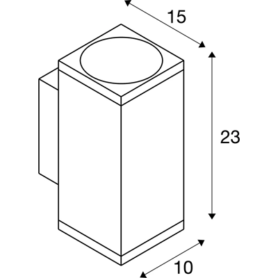 ENOLA SQUARE UP/DOWN M Venkovní nástěnné svítidlo 20W 1900LM 3000K/4000K IP65 černá