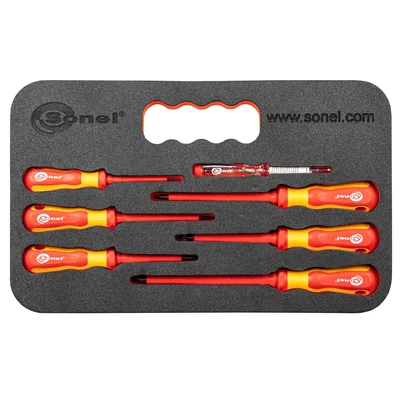 Ensemble de 6 tournevis + testeur de tension