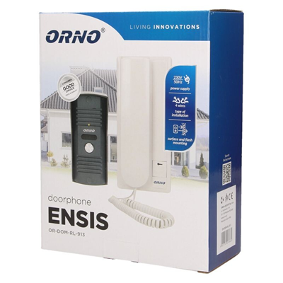 ENSIS Conjunto de intercomunicación unifamiliar 230V, antivandálico, blanco