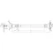 Entretoise DEHNiso pour fil de diamètre 16 mm, longueur 530 mm, avec collier de serrage pour diamètre de 50 à 300 mm DIDH 16 530 SB50.300 V2A