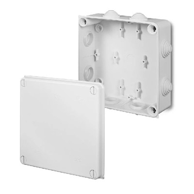 EP-LUX Boîte hermétique sans insert 167x167x75mm IP55 blanc