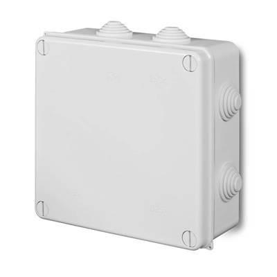 EP-LUX Hermetische Box ohne Einsatz 167x167x75mm IP55 weiß