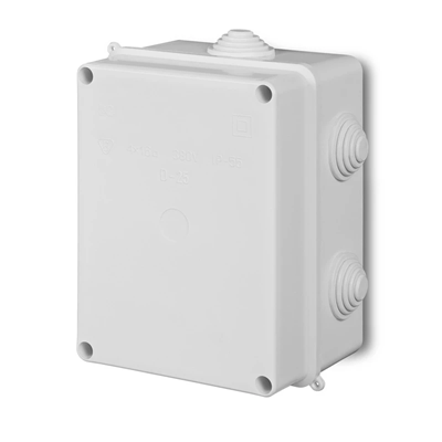 EP-LUX Junction box 158x118x95mm with terminals 4-way for Cu up to 16mm2 IP55 white