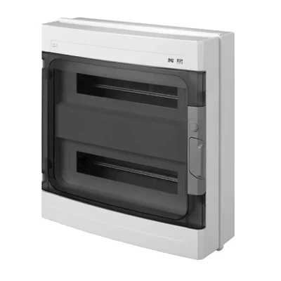 EP-LUX PLUS distribution board 2x18 PE+N surface-mounted IP 40 - smoke color