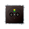 Equipotential socket chocolate matt, metallised