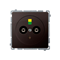 Equipotential socket chocolate matt, metallised