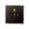 Equipotential socket chocolate matt, metallised