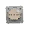 Equipotential socket - potential difference (module) metallic inox