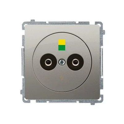 Equipotential socket satin silver, metallised