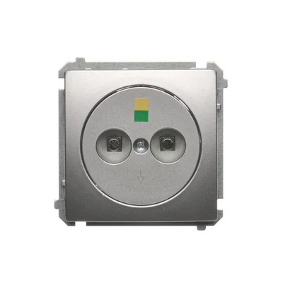 Equipotential socket silver matt, metallised